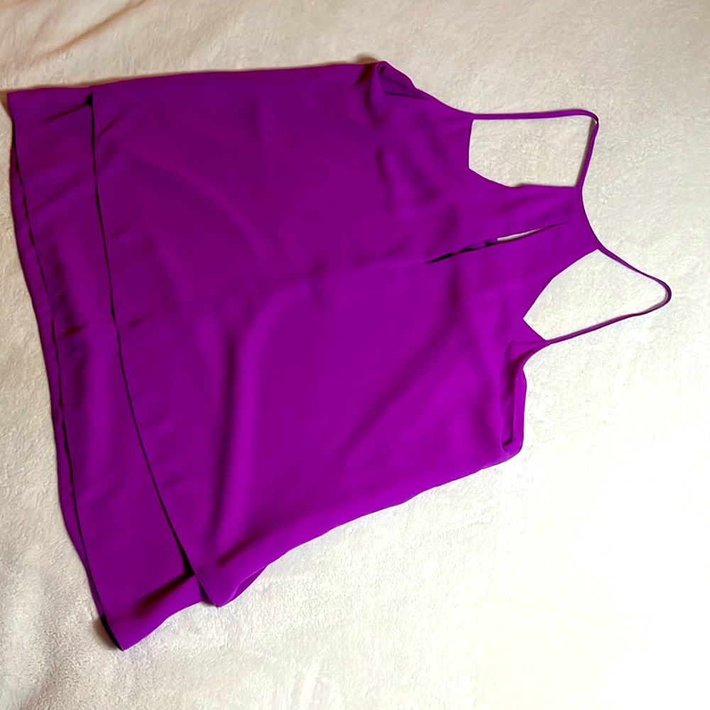 Purple  spaghetti strips Top-Fabric Crep’ - Picture 4 of 6